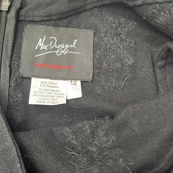 Mac Duggal Cotton Embellished Mini Dress - Picture 8 of 8